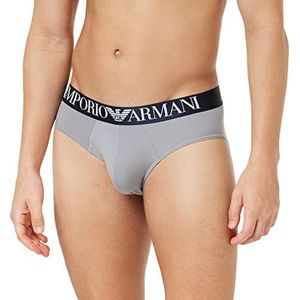 Emporio Armani Heren Men's Soft Modal Briefs, Monument, L