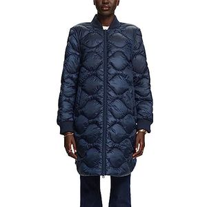 ESPRIT Gerecycled: Converteerbare gewatteerde jas, Donkerblauw, XS