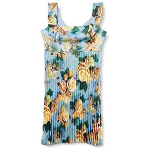 Chi Chi London Ruffle Animal Print Mini Day Dress in White Jurk voor dames, Blauw, 52/Grote Maten