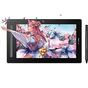 XP-PEN Artist 16 2e generatie grafische tablet 15,4 inch grafische monitor, X3 smart-chip pen met 10 sneltoetsen, 127% sRGB kleurruimte, tekendisplay voor schetsen, tekenen, zwart