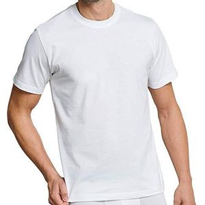 Schiesser Heren American Shirt ronde hals onderhemd met mouwen - 100% katoen, wit, L