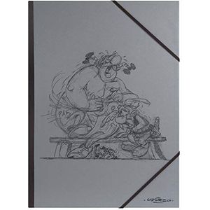 Clairefontaine 813013C – een tekenkarton, elastisch, A3+, 32,5 x 45 cm, voor formaten A4 en 24 x 32 cm, motief ""Asterix met punten"", grijze achtergrond/achterkant zwart