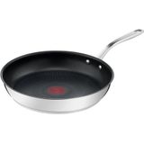 Tefal Pierre Gagnaire H8210623 Braadpan van gecoat roestvrij staal, 28 cm, warmteverdeling, gemaakt in Frankrijk, geklonken handvat, elegant design, voor alle warmtebronnen, inclusief inductie