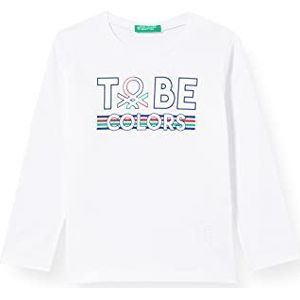 United Colors of Benetton (Z6ERJ) T-shirt M/L 3I1XC155S, wit 101, 62 kinderen, wit 101., 62