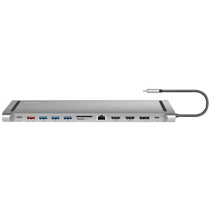 LogiLink UA0411 - USB 3.2 Gen2 Docking Station 12-Port met PowerDelivery & USB-C