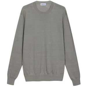 Diana Studio - Scheermen bovendeel van 100% linnen, heren, lange mouwen, casual fit, Beige, XL