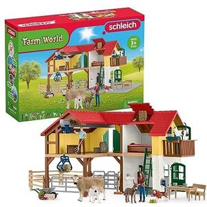 Schleich Farm World Bauernhaus mit Stall und Tieren