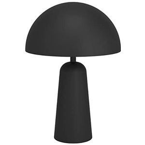 EGLO Tafellamp Aranzola, geometrisch nachtlampje, nachtlamp van metaal in zwart en wit, decoratieve tafel lamp voor woonkamer en slaapkamer, E27 fitting