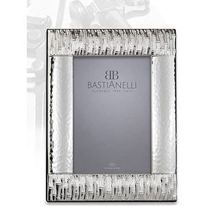 Bastianelli Fotolijst van zilver, 13 x 18, 925% gehamerd, bamboe