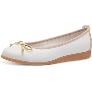 Marco Tozzi Dames 2-22120-44 ballerina's, wit/poeder, 36 EU, Witte poeder., 36 EU
