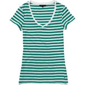 Tommy Hilfiger dames T-shirt, gestreept 1M87611043/ LOMAN STP V-NK SS