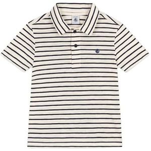 Petit Bateau Polo met korte mouwen voor jongens, Lawine/Smoking, 3 Jaren