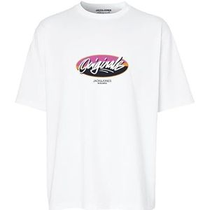 JACK & JONES T-shirt voor heren, wit (bright white), M