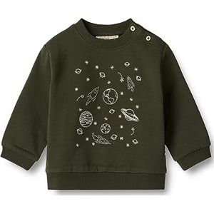 Wheat Sweatshirt voor baby's, jongens, 4097 Deep Forest, 68 cm