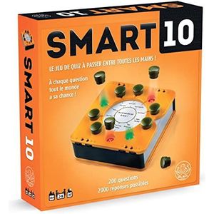 Wilson Jeux - Smart 10 klassieke Franse versie | Grappig en compact quizspel - Nomadisch quizspel voor 2 tot 8 spelers vanaf 14 jaar | Quizspel met 100 dubbelzijdige vraagkaarten MA001