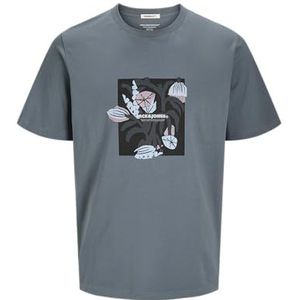 JACK & JONES Joralmeria Front Tee Ss Crew Neck voor heren, stormy weather, XS