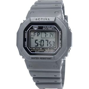Invicta Activa Digital ACW424-001 Heren Horloge - Waterdicht - Digitaal - Quartz Uurwerk - Plastic met grijze Wijzerplaat - 44mm