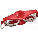MEINL Percussion Key Ring Tambourine - ABS kunststof rood/vernikkeld staal