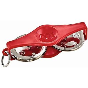 MEINL Percussion Key Ring Tambourine - ABS kunststof rood/vernikkeld staal