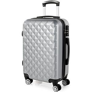 ITACA - Handbagage 55x35x25 - Stijlvolle handbagage 55x40x20, koffer, grote koffer, koffers 771750, zilver