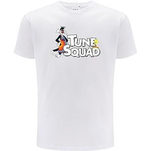 ERT GROUP Origineel en officieel gelicentieerd door Looney Tunes White heren T-shirt, Space Jam 030-patroon, dubbelzijdige print, maat 3XL, Space Jam 030 Wit 2, 3XL