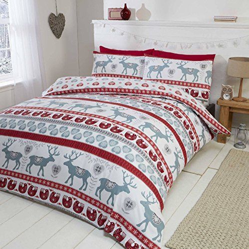 So Soft dekbedovertrek scandi rood - Flanel - 135x200 + 50x75 cm