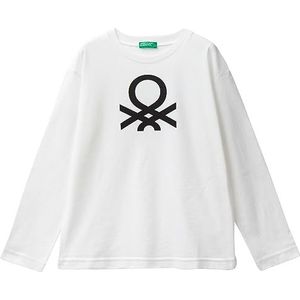United Colors of Benetton T-shirt voor kinderen en jongens, Bianco Panna 074, 170