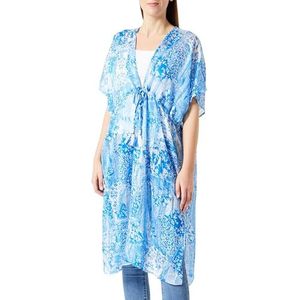 ZITHA dames kimono, blauw-wit, S