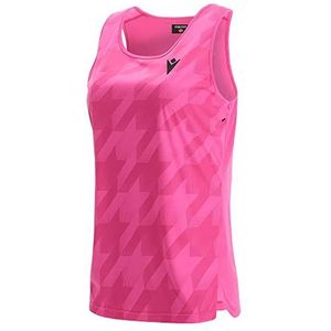 Macron Padel Start Cb Lucia Singlet Woman Neon Pink Gedrukt Speelshirt Dames