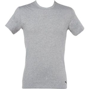 Puma Crew Neck Tee 1P T-shirt voor heren, 758, Middle Grey Melange, XL