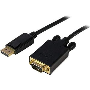 StarTech.com DisplayPort naar VGA-kabel, 1,8 m, actieve DisplayPort naar VGA-adapterkabel, 1080p video, DP naar VGA-monitor, DP 1.2 naar VGA-converter, vergrendelende DP-stekker (DP2VGAMM6B)