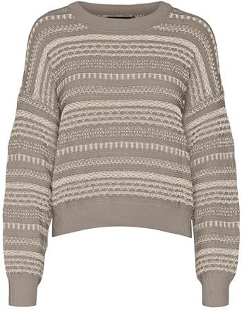 VERO MODA Trui 'VMAMAZING'  crème / camel