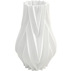 Kare Design vaas Akira, wit, bloemenvaas, decoratievaas, pot voor bloemen, tafelvaas, 34 cm
