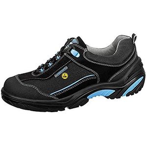 Abeba ESD-S-schoen Crawler ALU lage schoen sw/blauw, velours m. textiel, CE, EN ISO 20345:2011, S1, maat 36