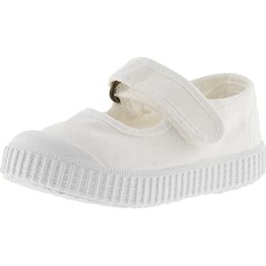 Victoria Lona Tintada Sneakers voor meisjes 1915 Mercedes Velcro, Wit 20 Wit, 34 EU