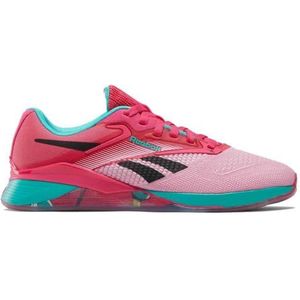 Reebok Nano X4 trainingsschoenen voor dames, Bold Pink Astro Rose Unleashed Groen, 40.5 EU