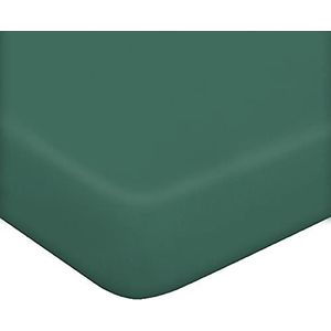 Homemania 12845 vellen met hoeken, One-Single, Solid Color-Drap overtrek voor het bed, groen, 90 x 195 cm