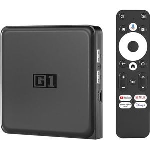 Android TV Box G1 4K HDR Smart Streaming Player | 4GB RAM WiFi 6 LAN | Chromecast | Netflix | Prime Video | Disney+