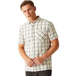 Regatta Mindano Viii herenshirt met korte mouwen en korte mouwen, Zilver Grijs/Asruit, S