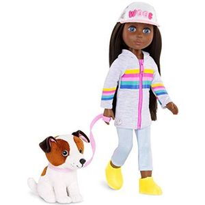 Glitter Girls GG51078Z Battat – 14 inch Poseable Pop met Outfit & Pluche Hond Pet-Jana & Knuffels – Speelgoed, Kleding en Accessoires voor kinderen vanaf 3 jaar