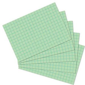herlitz Indexkaarten, A6, geruit, groen, 100 stuks
