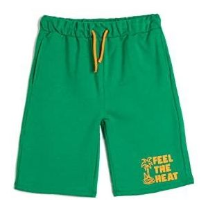 Koton Boys's Trekkoord Zakken Bedrukte Shorts, groen (795), 5-6 Jaar