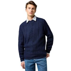 Wrangler - Cable Knit - Trui - Donkerblauw - Regular Fit