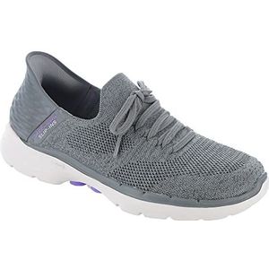 Skechers Go Walk 6 - Lovely Day Gray/Lavender 8.5 B (M)