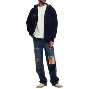 Desigual - Lange Spijkerbroek - Multicolor - Patchwork Stijl