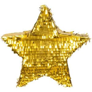 Boland 30977 - Pinata ster goud, 44 x 44 cm, hangende decoratie, decoratie voor verjaardag, themafeest en carnaval