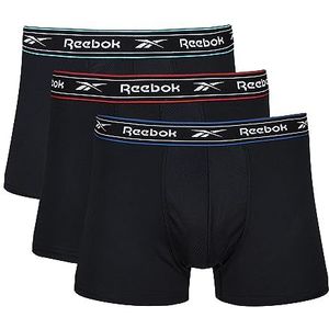 Reebok Boxershorts voor heren, Zwart/Aqua/Rood/Blauw, S