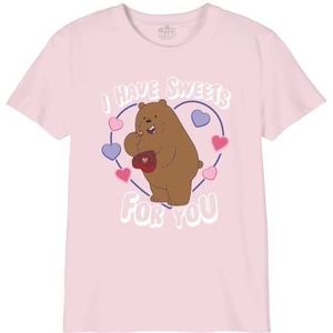 We Bare Bears I Have Sweets for You GIWEBARTS001 T-shirt voor kinderen, lichtroze, maat 08 jaar, lichtroze, 8 Jaren