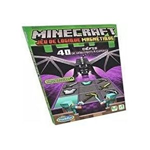 Ravensburger - Magnetische logicaspellen - Thinkfun - Minecraft - 40 uitdagingen - 1 speler vanaf 8 jaar - reisversie - 76419 - Franse versie