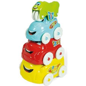Baby Clementoni - Fun Vehicles - Speelgoed Auto - Verschillende Voertuigen - 3 Auto’s en 1 Motor